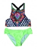 színes mintás sportos bikini